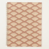 Art Deco stijlpatroon in roos kleur Planner (Voorkant)