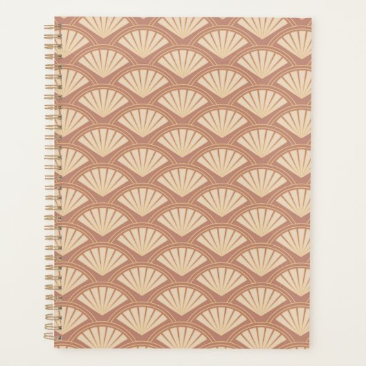 Art Deco stijlpatroon in roos kleur Planner (Voorkant)