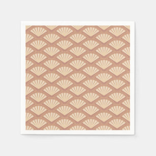 Art Deco stijlpatroon in roos kleur Servet