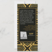 Art Deco Stijlvolle Glam Boekenlancering Kaart (Achterkant)