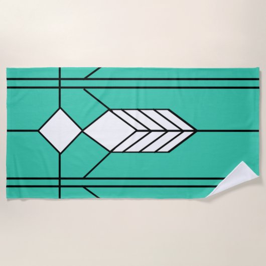 Art Deco Strandlaken (Voorkant)