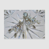 Art Deco Strass Glamoureuze Zilverachtig Grijs Tissuepapier (Voorkant)