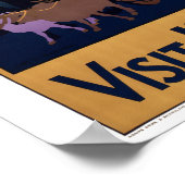  Art Deco Street, Moonlight India Travel Poster (Hoek)