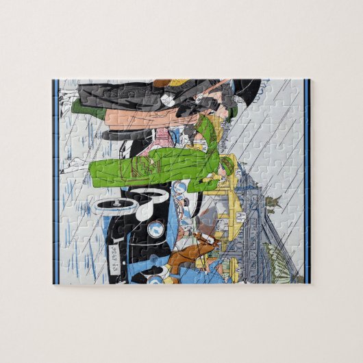 Art Deco Street Scene Legpuzzel (Horizontaal)