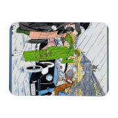 Art Deco Street Scene Magneet (Horizontaal)