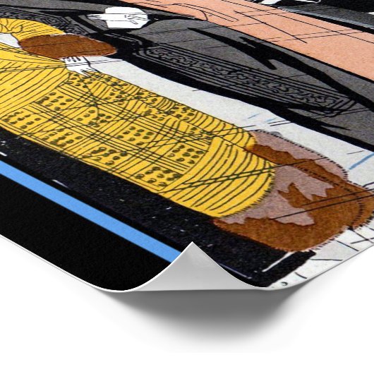 Art Deco Street Scene Poster (Hoek)