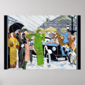 Art Deco Street Scene Poster (Voorkant)