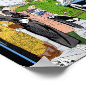 Art Deco Street Scene Poster (Hoek)