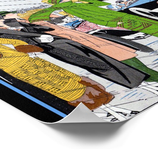 Art Deco Street Scene Poster (Hoek)