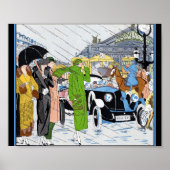 Art Deco Street Scene Poster (Voorkant)