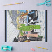 Art Deco Street Scene Tissuepapier (Craft)