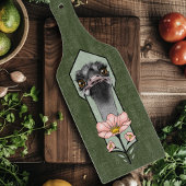 Art Deco struisvogel bloemen groen Snijplank