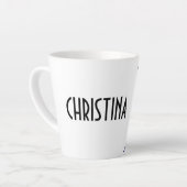 Art Deco Style 1930s Vrouw in zwart Pet Latte Mok (Linkerhoek)