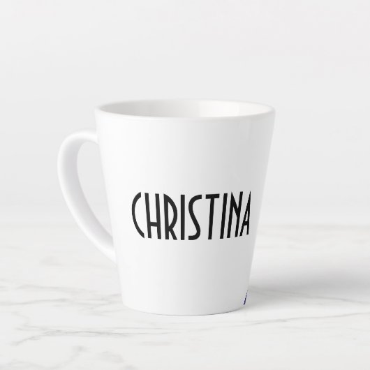 Art Deco Style 1930s Vrouw in zwart Pet Latte Mok (Linkerhoek)