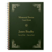 Art Deco Style 2 Memorial Service Guest Book Notitieboek (Voorkant)