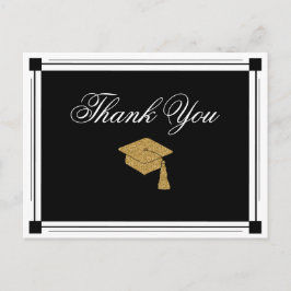 Art Deco Style Afstuderen Hartelijk dank Briefkaart