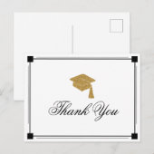 Art Deco Style Afstuderen Hartelijk dank Briefkaart (Voorkant / Achterkant)