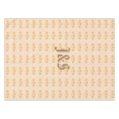 Art Deco Style Bloemenpatroon Monogrammed Tafelkleed (Voorkant (Horizontaal))