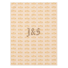 Art Deco Style Bloemenpatroon Monogrammed