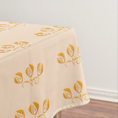 Art Deco Style Bloemenpatroon Monogrammed Tafelkleed (Voorbeeld)