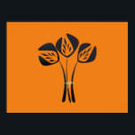 Art Deco Style Bouquet Red Poster<br><div class="desc">Creëer uw eigen poster met deze tekendecostijlboeket die uw eigen tekst en afbeeldingen toevoegt!</div>