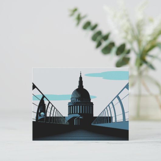 Art Deco Style Briefkaart Londen (Staand voorkant)