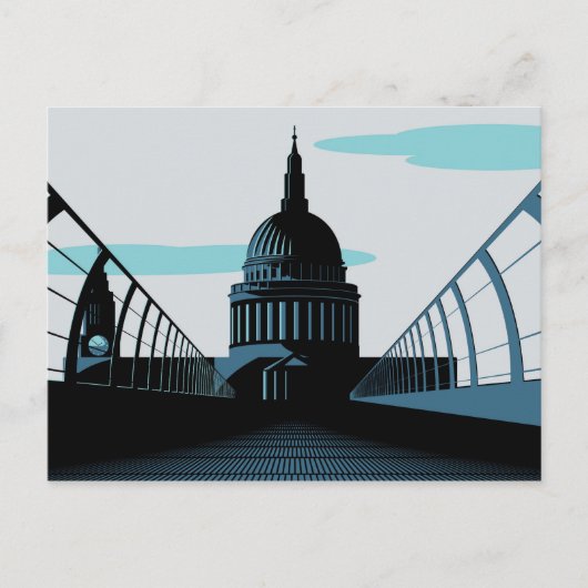 Art Deco Style Briefkaart Londen (Voorkant)