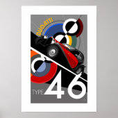 Art Deco Style Buggatti Poster (Voorkant)