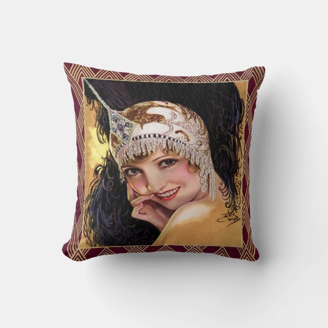 Art Deco Style Cushion - Flapper Kussen (Voorkant)