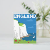 Art Deco Style England Poster Briefkaart (Staand voorkant)