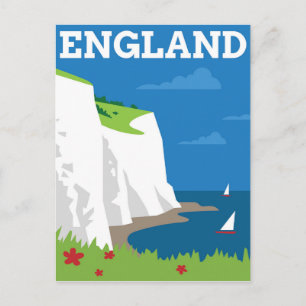Art Deco Style England Poster Briefkaart