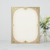 Art Deco Style Frame Stationery Paper Briefhoofd (Staand voorkant)