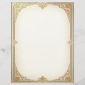 Art Deco Style Frame Stationery Paper Briefhoofd (Voorkant)