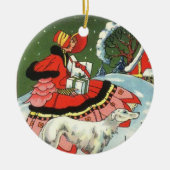 Art Deco Style Girl-kerstkunstversiering Keramisch Ornament (Voorkant)