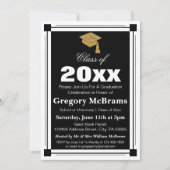 Art Deco Style Graduparty Kaart (Voorkant)