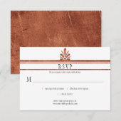 Art Deco Style Koper Glitter RSVP | (Voorkant / Achterkant)