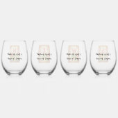 Art Deco Style Mahjong Winds & Dragons Wijnglas Zonder Voet (Achterkant)