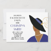 Art Deco Style Meisjes Night Out Bachelorette Part Kaart (Voorkant)