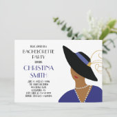 Art Deco Style Meisjes Night Out Bachelorette Part Kaart (Staand voorkant)