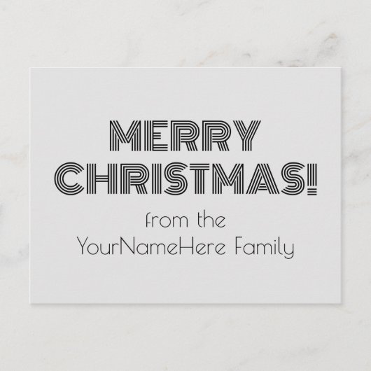 Art Deco Style "MERRY CHRISTMAS!" Briefkaart (Voorkant)