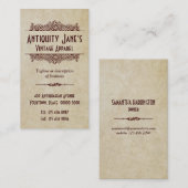 Art Deco Style Parchment Visitekaartje (Voorkant / Achterkant)