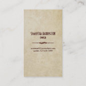 Art Deco Style Parchment Visitekaartje (Achterkant)