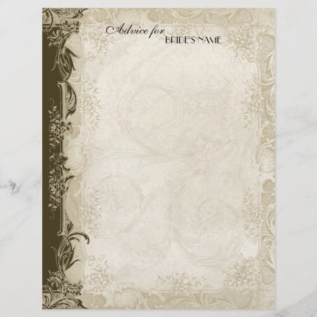 Art Deco Style Peacock Chocolate  Lace (Voorkant)