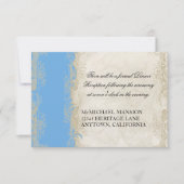 Art Deco Style Peacock Sky Blue Kaart (Voorkant)