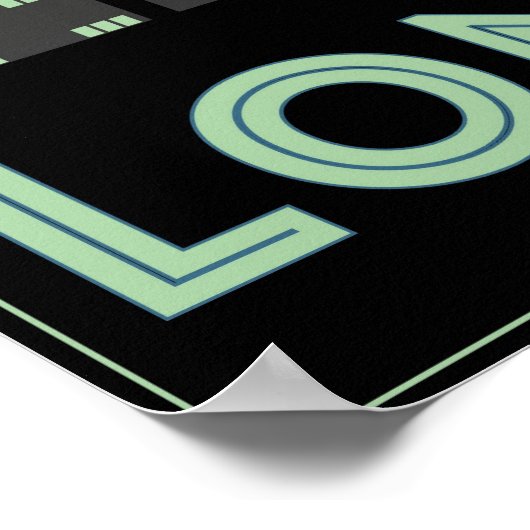 Art Deco Style Poster Londen (Hoek)