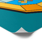 Art Deco Style Poster met Gem-vorm (Hoek)