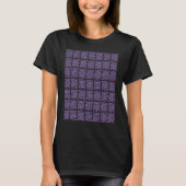 Art Deco Style Repeat Pattern Lilac Purple T-shirt (Voorkant)