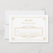 Art Deco Style RSVP-kaart RSVP Kaartje (Voorkant)