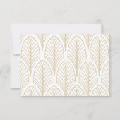 Art Deco Style RSVP-kaart RSVP Kaartje (Achterkant)