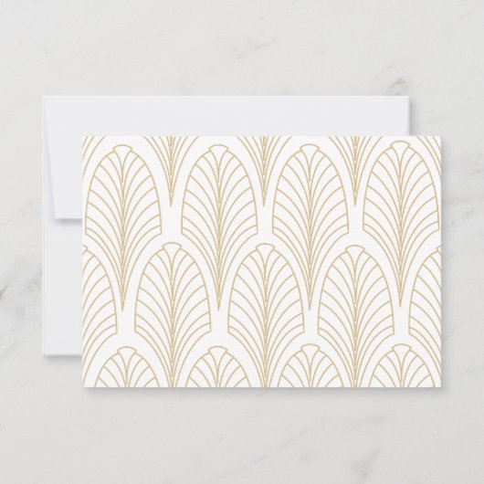 Art Deco Style RSVP-kaart RSVP Kaartje (Achterkant)